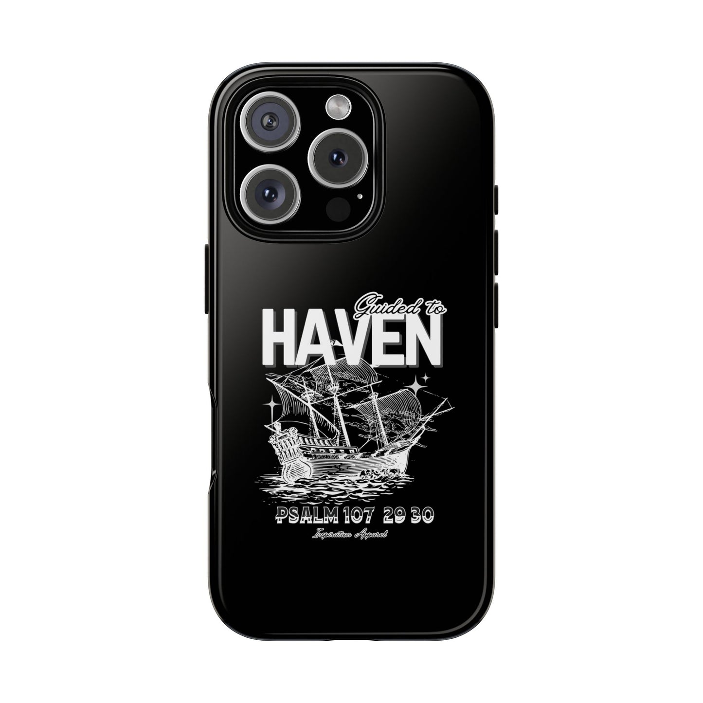 Guided to Haven Psalm 107:29–30 Stylish Phone Case