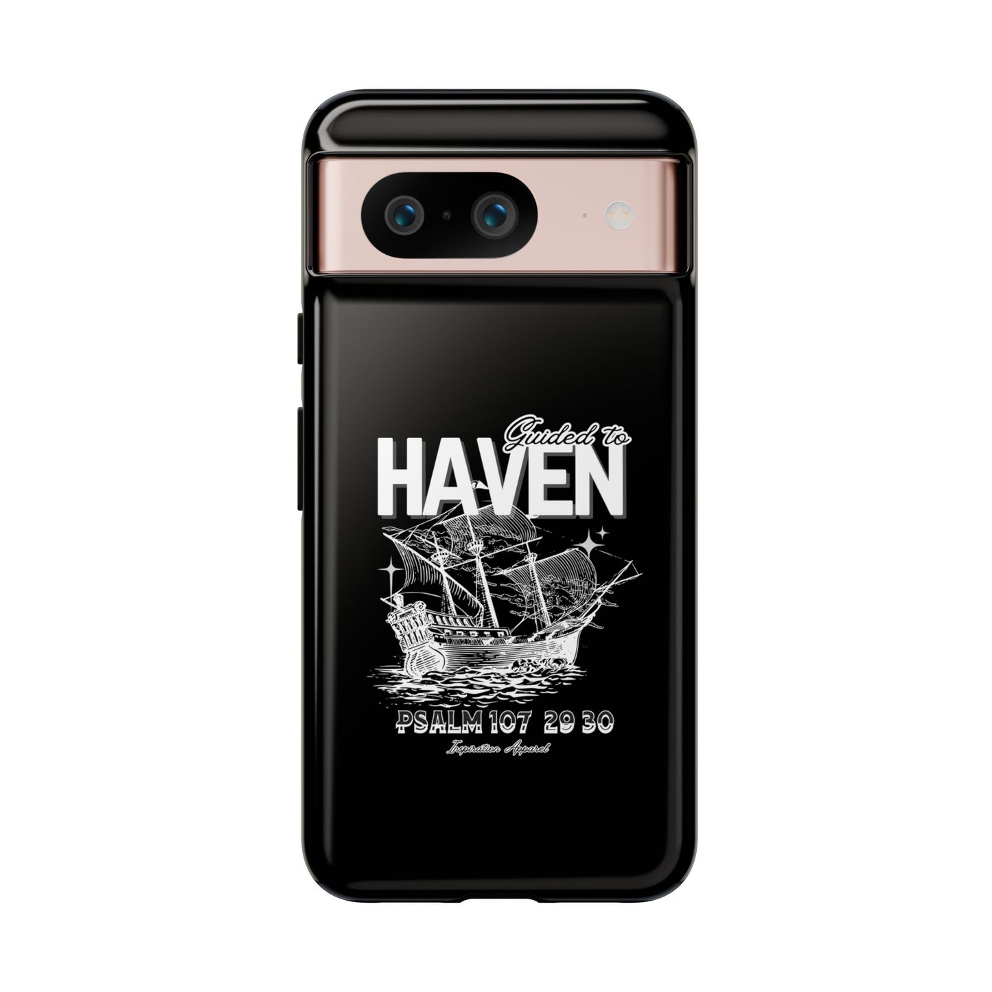 Guided to Haven Psalm 107:29–30 Stylish Phone Case
