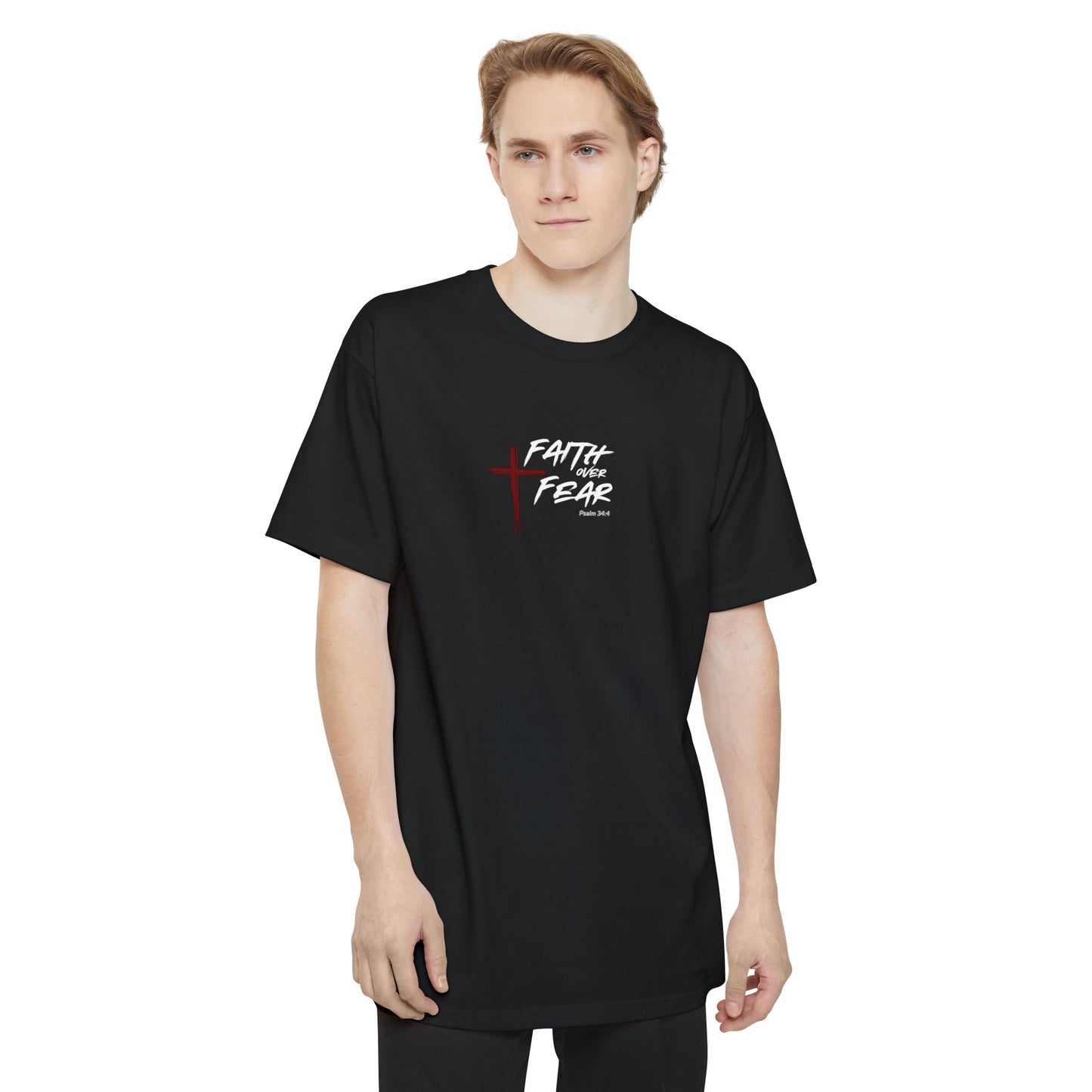 Faith Over Fear Psalm 34:4 Tall T-Shirt