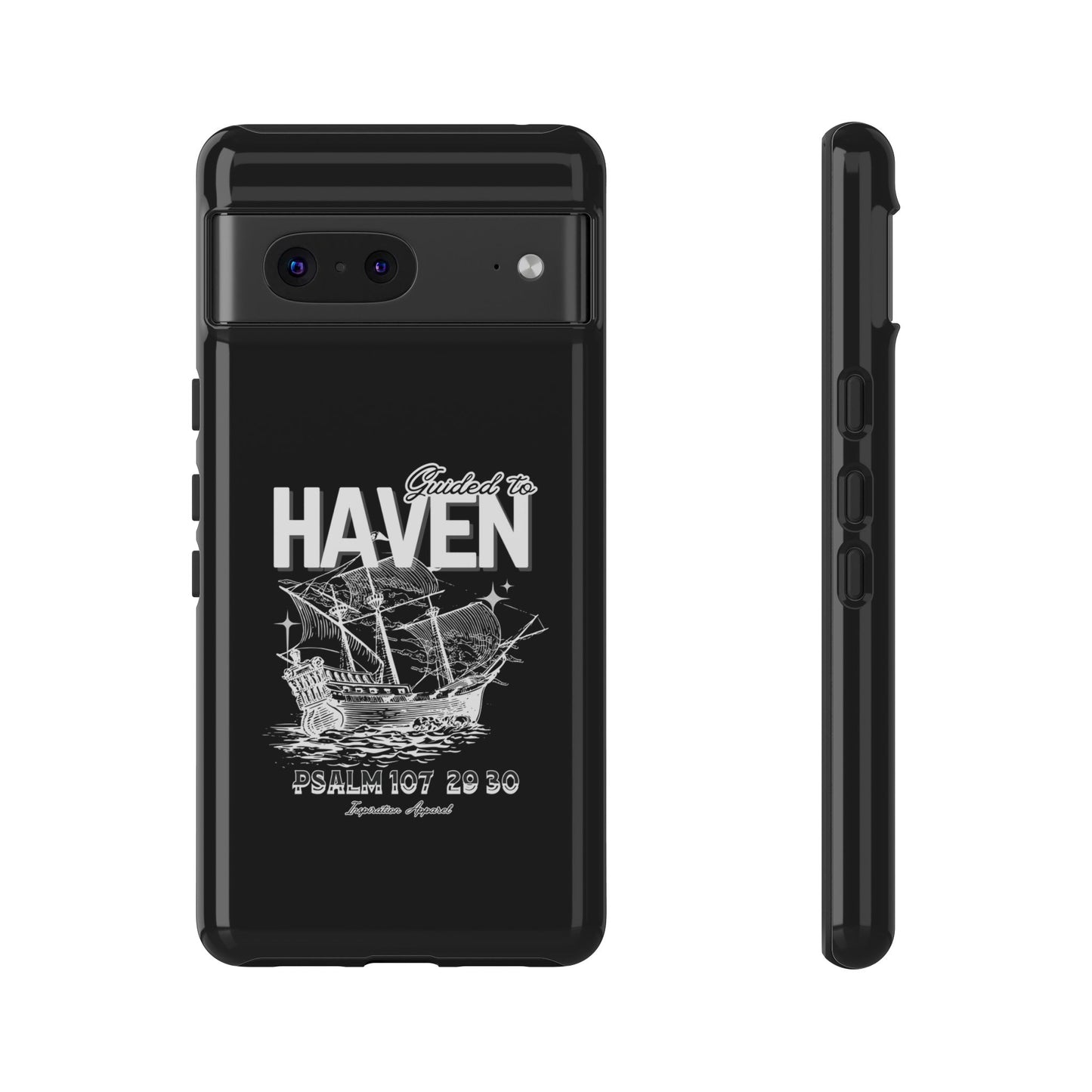 Guided to Haven Psalm 107:29–30 Stylish Phone Case
