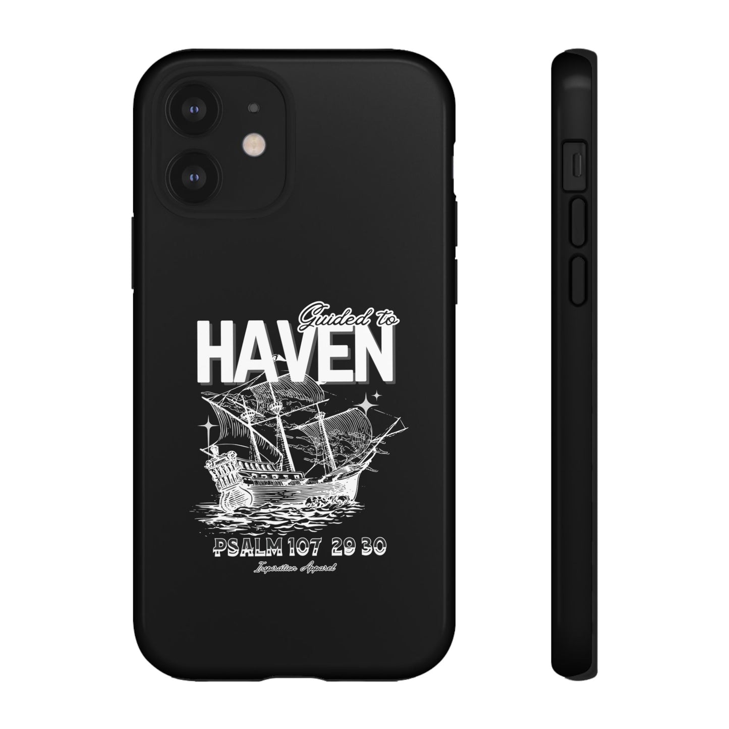 Guided to Haven Psalm 107:29–30 Stylish Phone Case