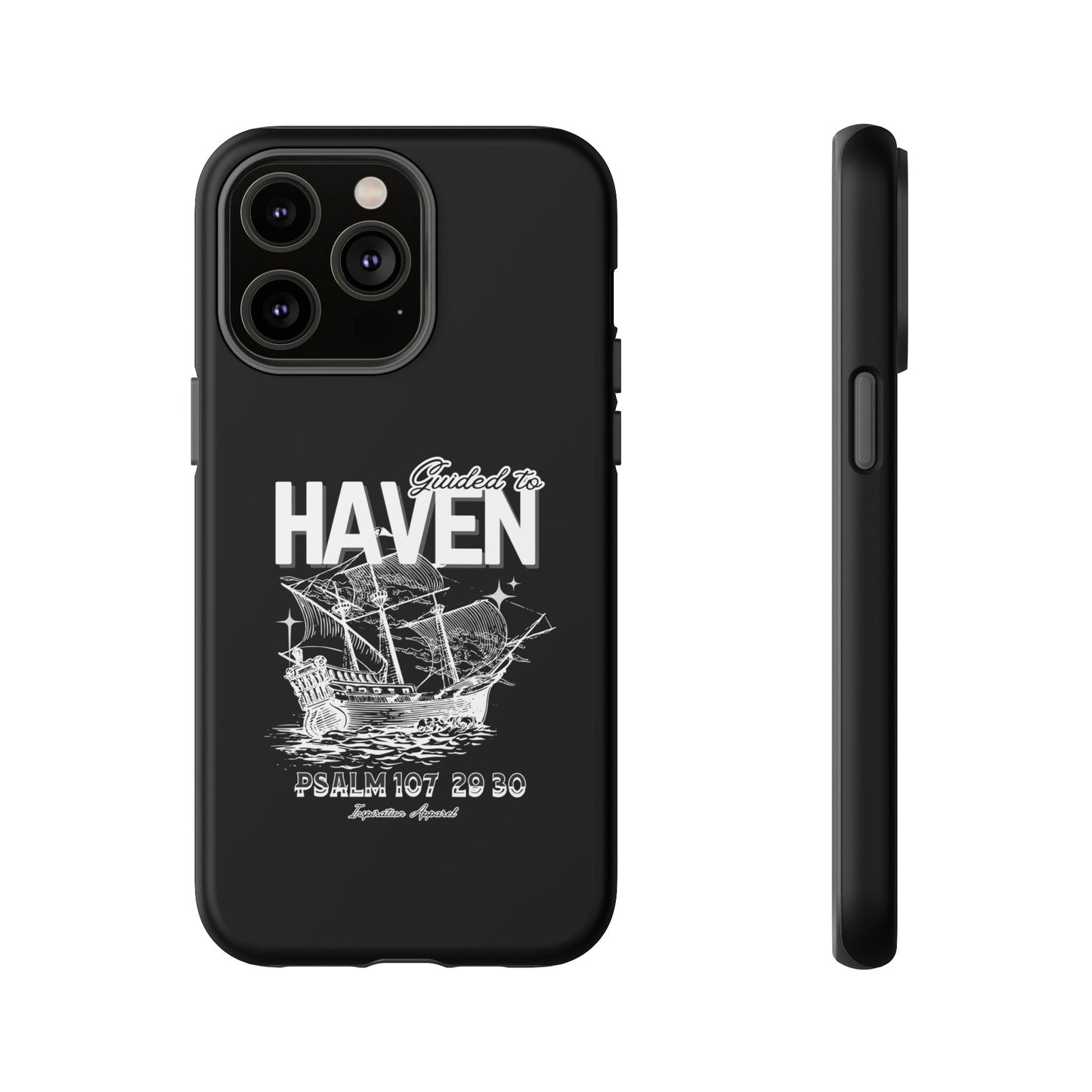 Guided to Haven Psalm 107:29–30 Stylish Phone Case
