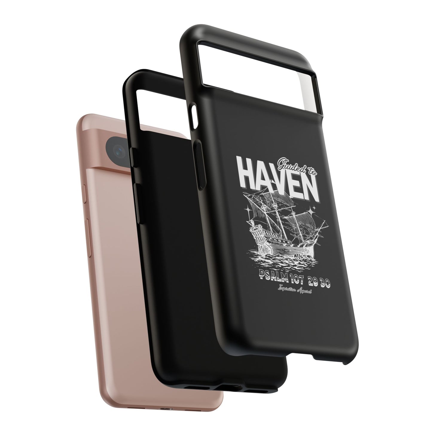 Guided to Haven Psalm 107:29–30 Stylish Phone Case
