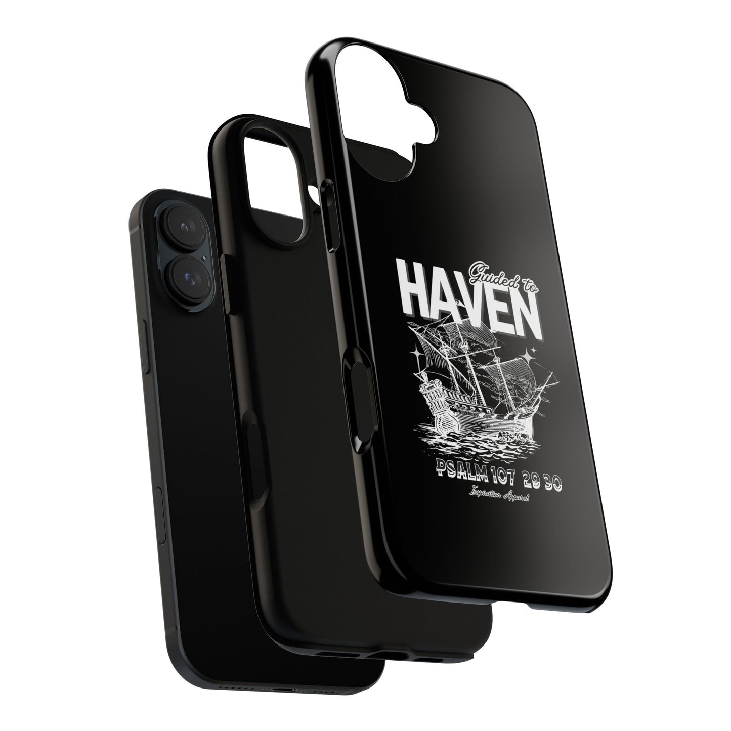 Guided to Haven Psalm 107:29–30 Stylish Phone Case