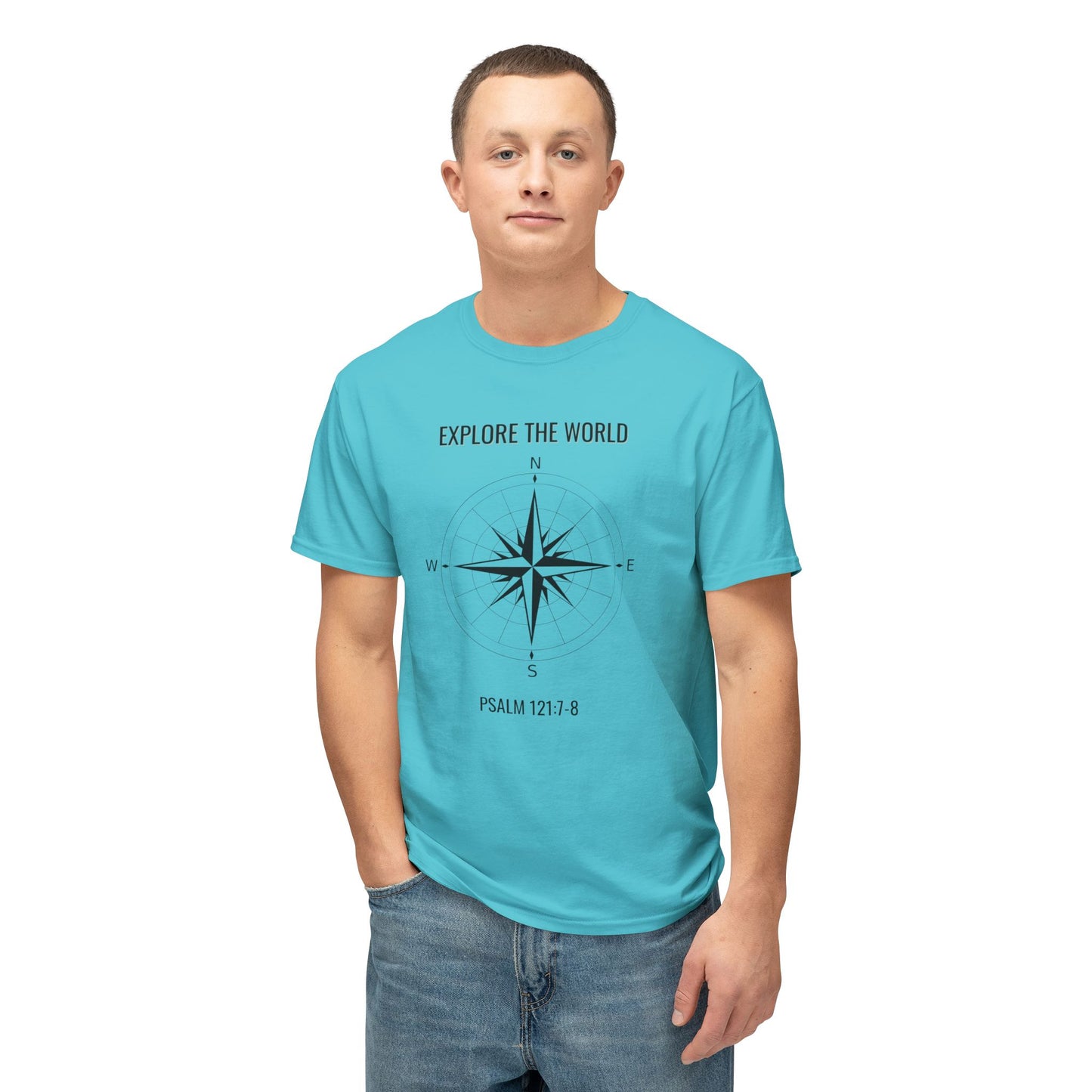 Explore The World Psalm 121:7-8Unisex HD Cotton™ T-shirt