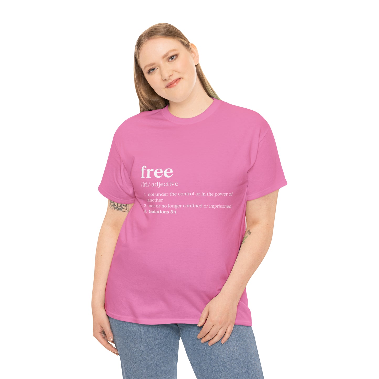 FREE -Galatians 5:1  Unisex Heavy Cotton Tee