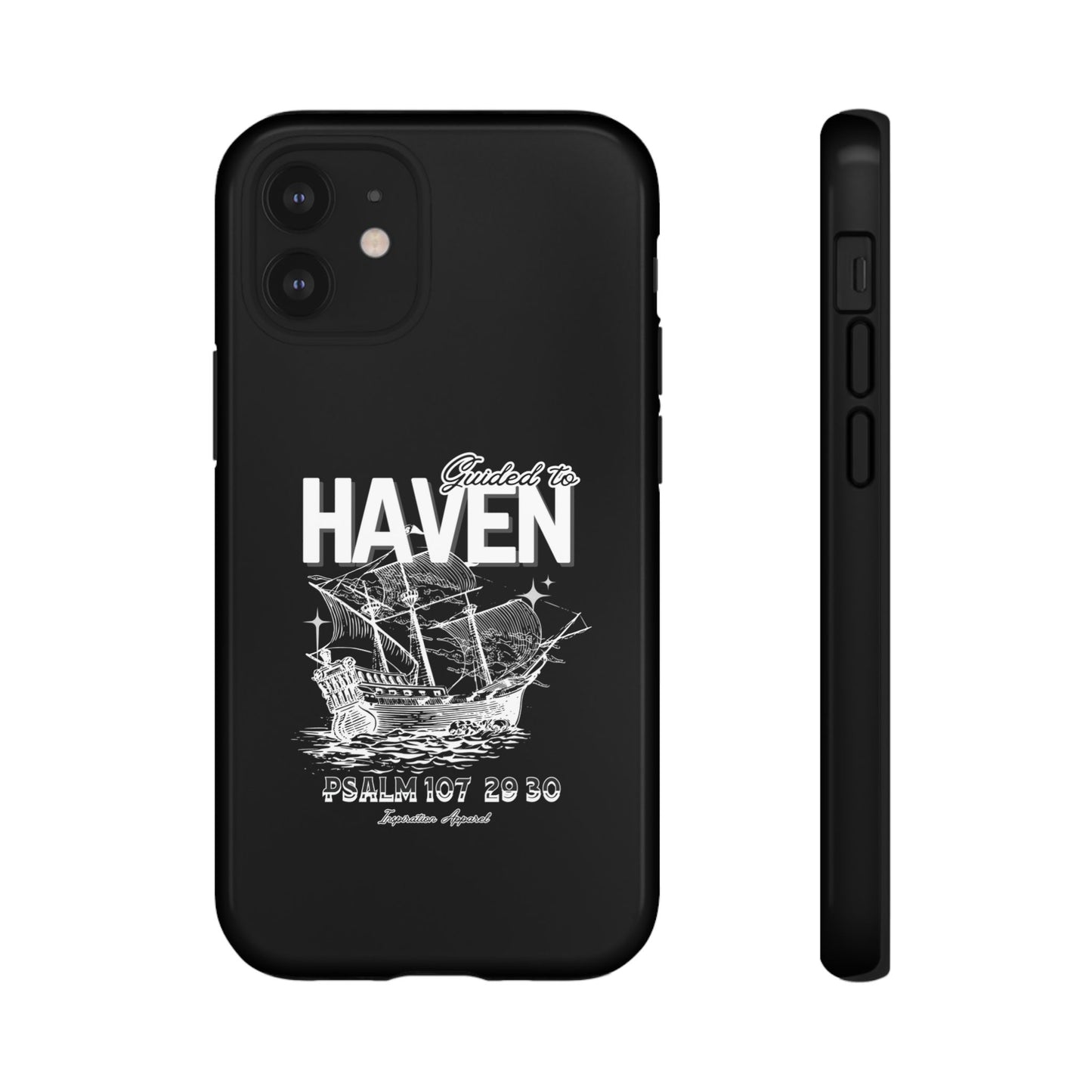 Guided to Haven Psalm 107:29–30 Stylish Phone Case