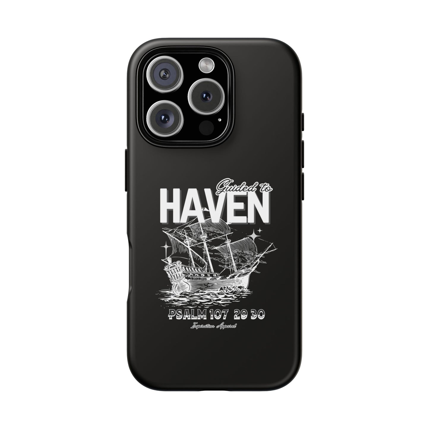 Guided to Haven Psalm 107:29–30 Stylish Phone Case