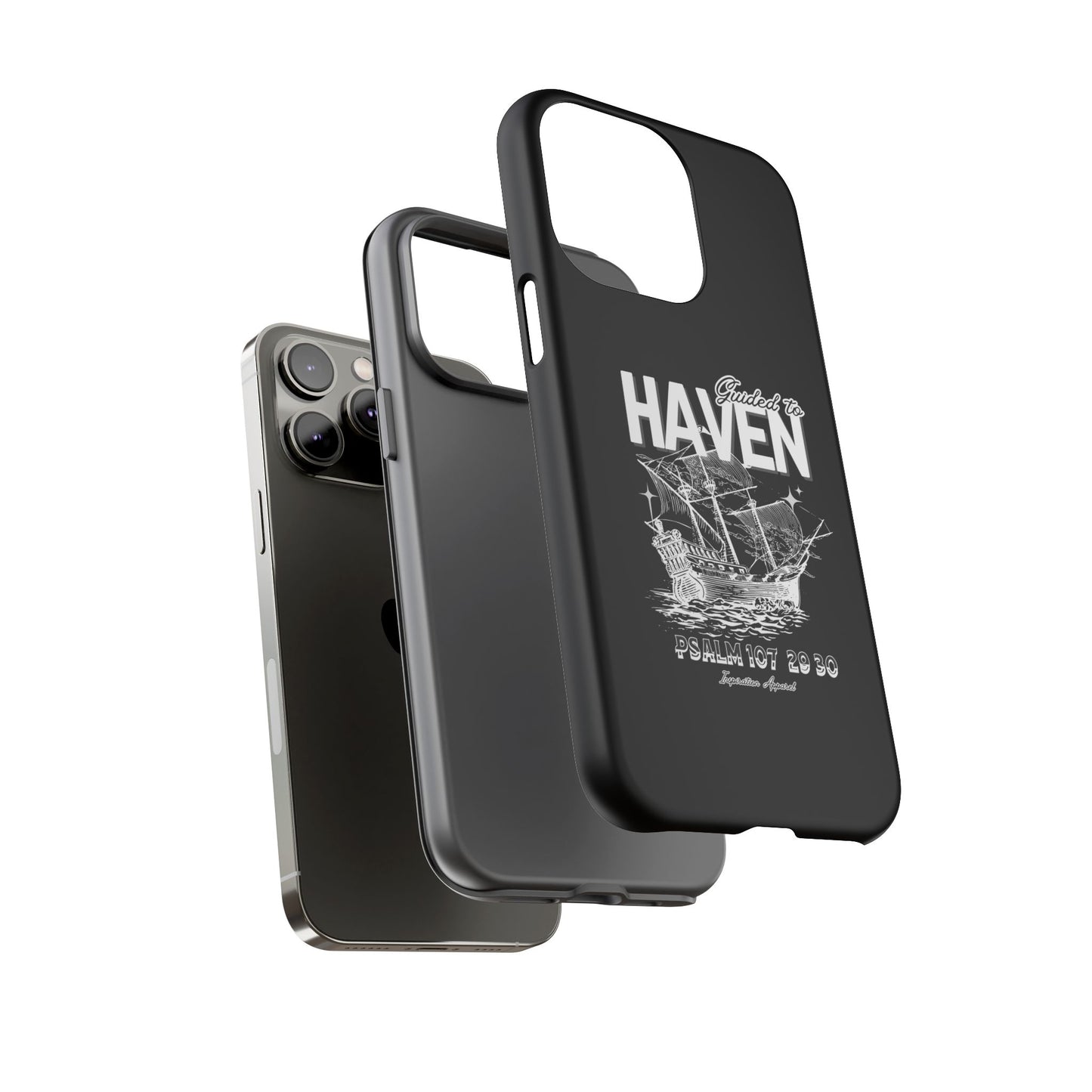 Guided to Haven Psalm 107:29–30 Stylish Phone Case