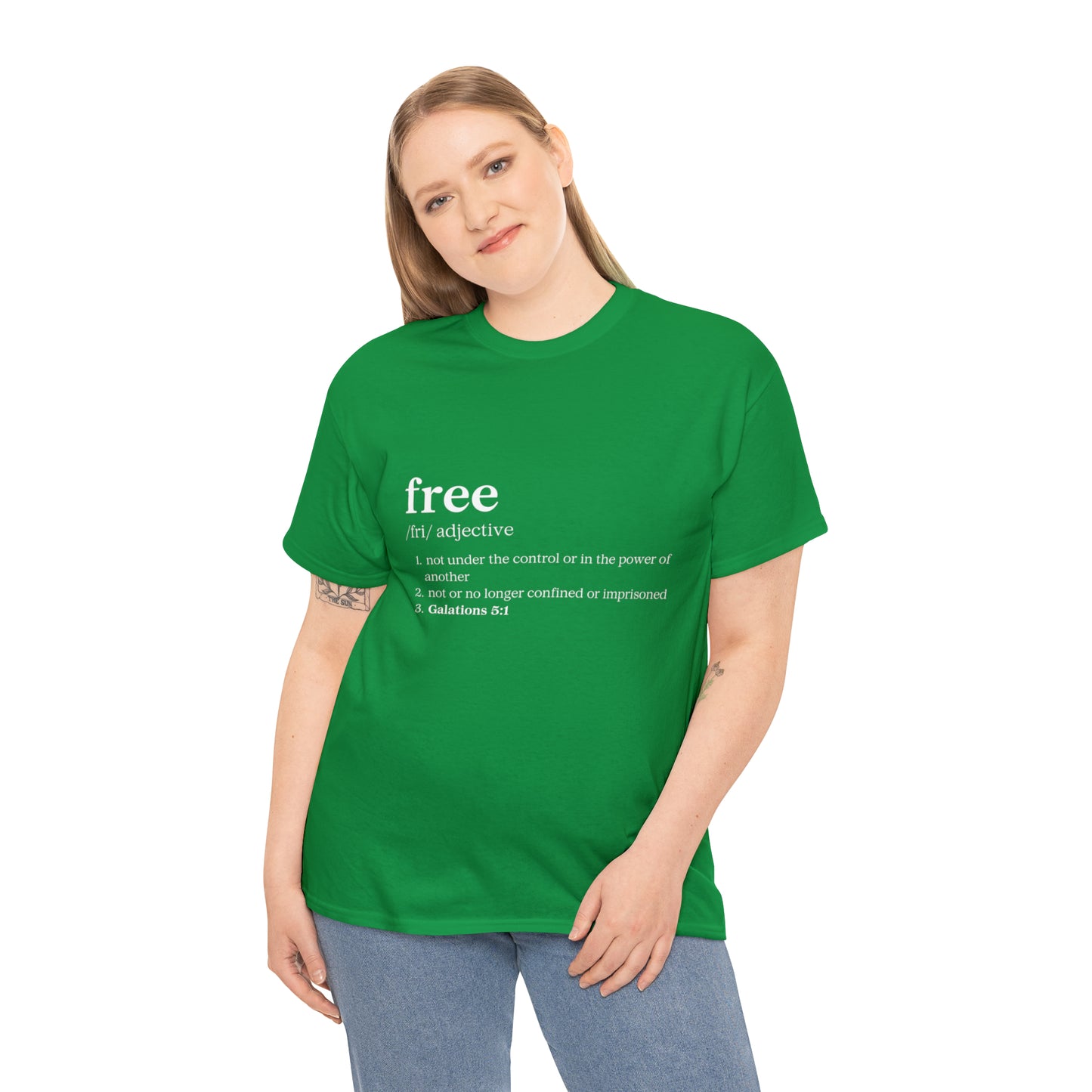 FREE -Galatians 5:1  Unisex Heavy Cotton Tee