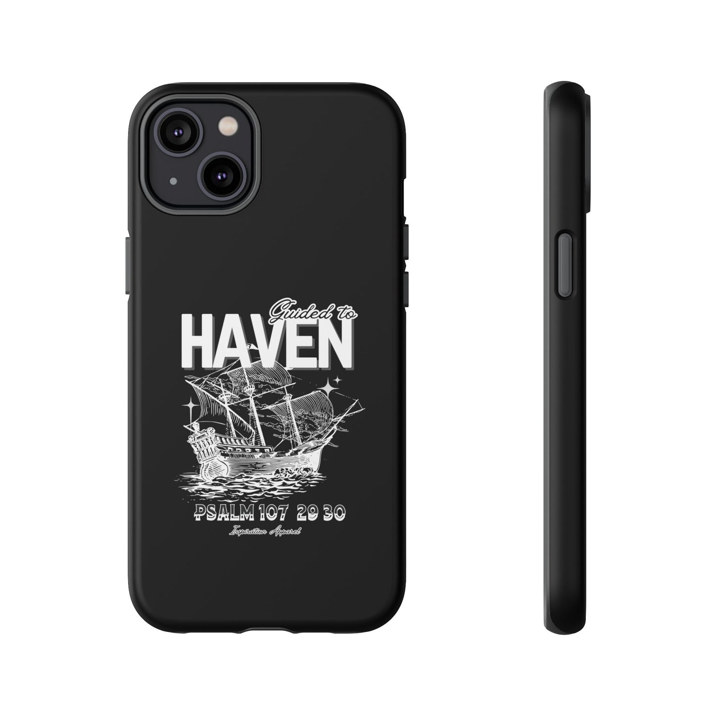 Guided to Haven Psalm 107:29–30 Stylish Phone Case