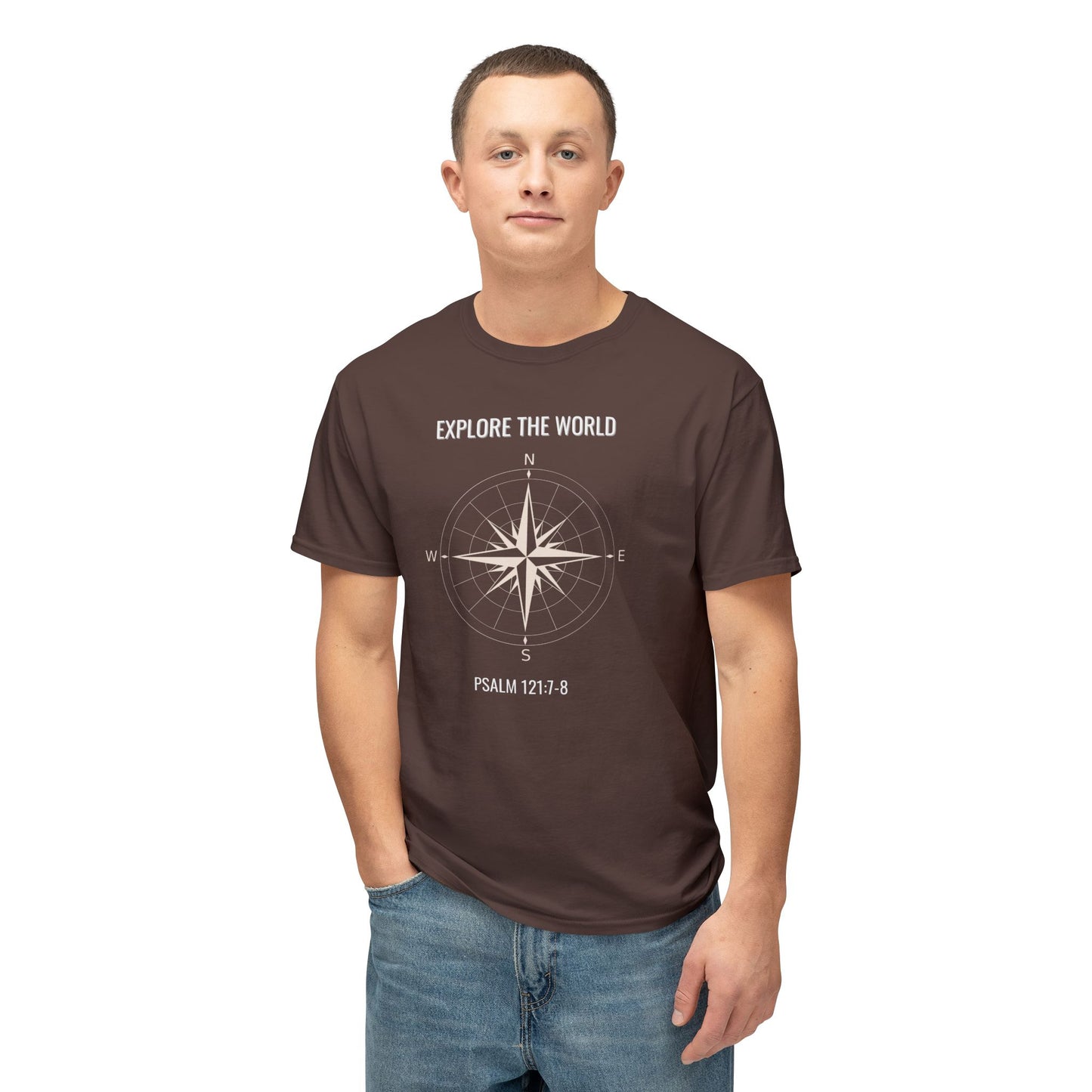 Explore The World Psalm 121:7-8Unisex HD Cotton™ T-shirt