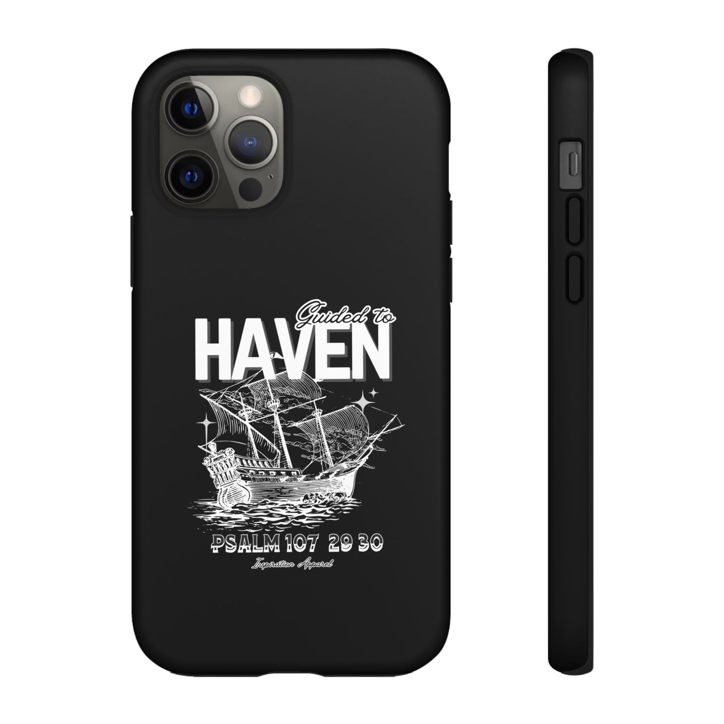 Guided to Haven Psalm 107:29–30 Stylish Phone Case