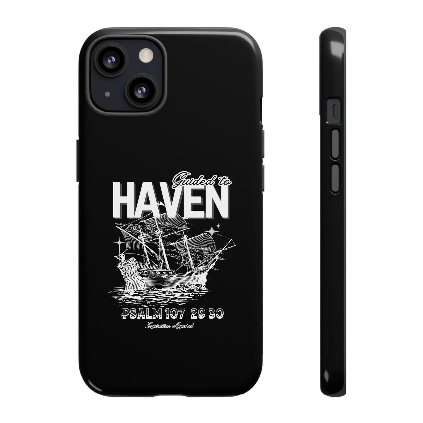 Guided to Haven Psalm 107:29–30 Stylish Phone Case