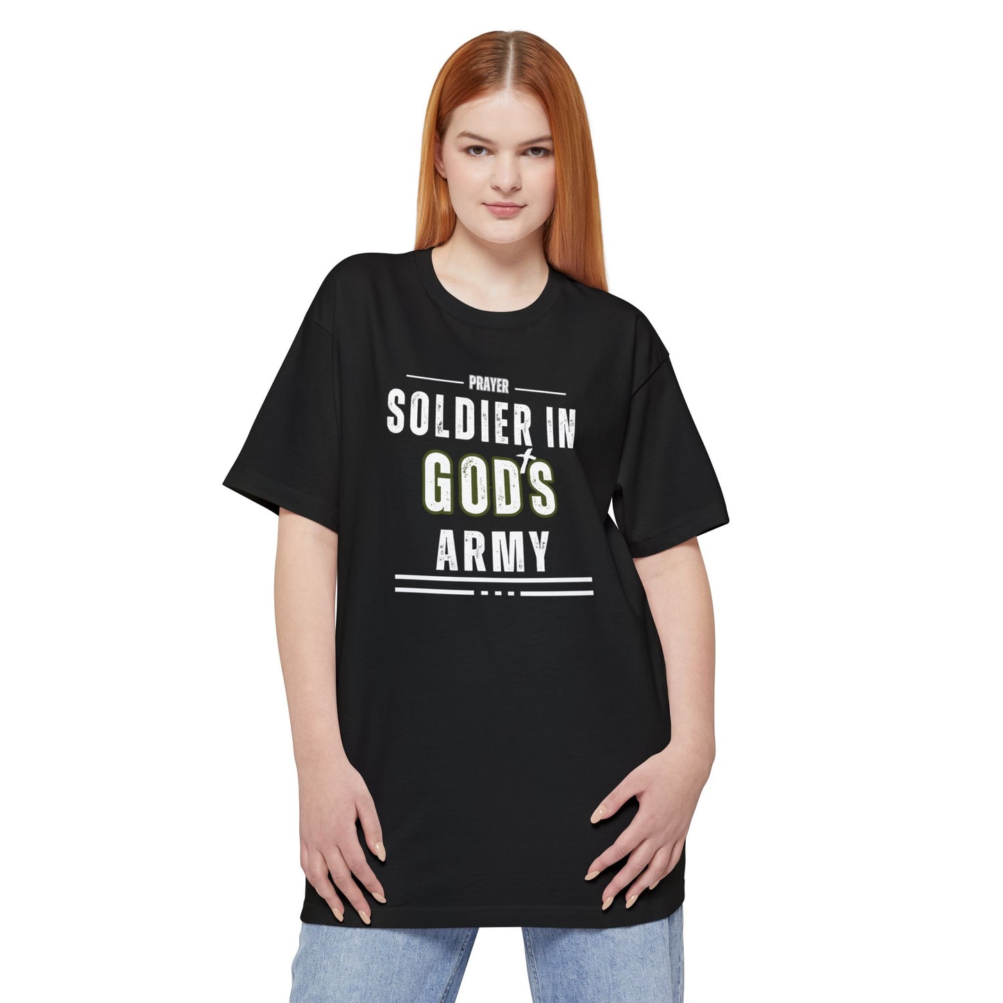 Prayer Soldier In God's Army - Unisex Tall Sized T-Shirt