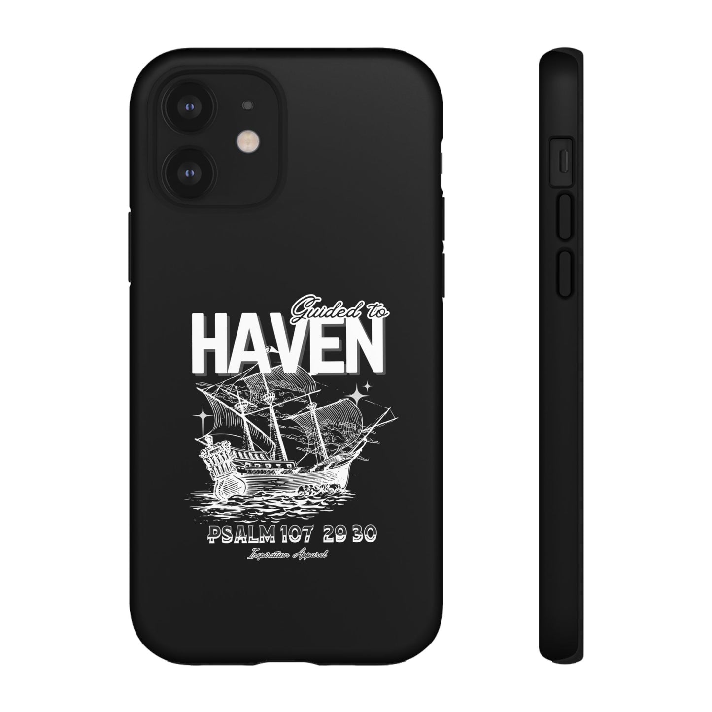 Guided to Haven Psalm 107:29–30 Stylish Phone Case