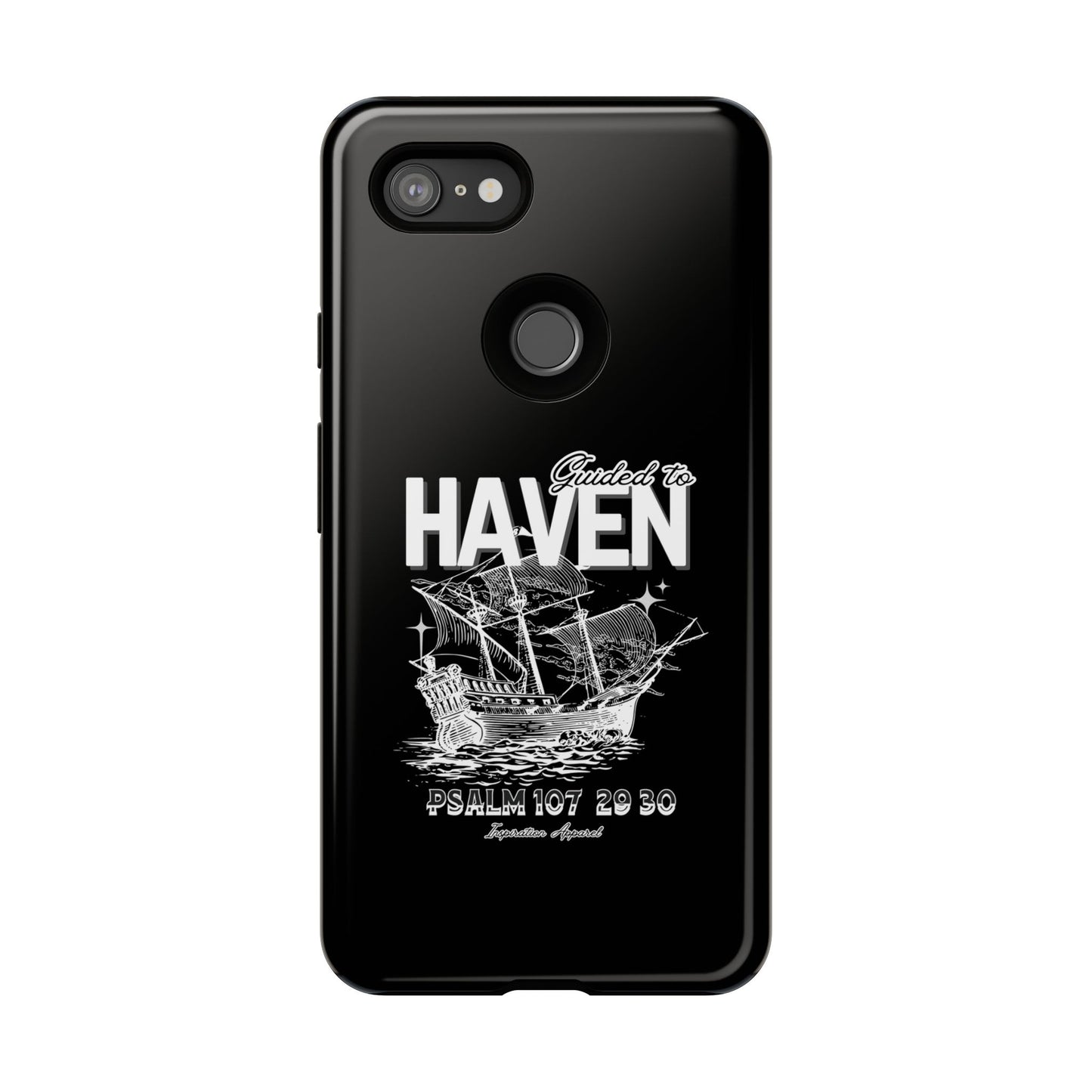 Guided to Haven Psalm 107:29–30 Stylish Phone Case