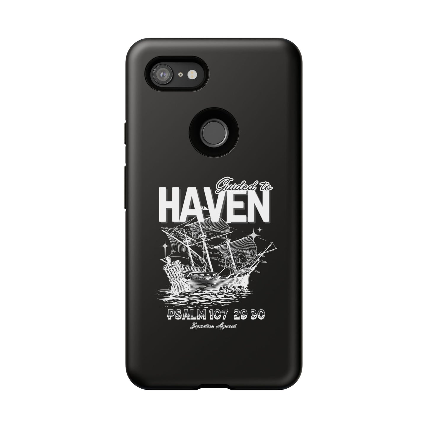 Guided to Haven Psalm 107:29–30 Stylish Phone Case