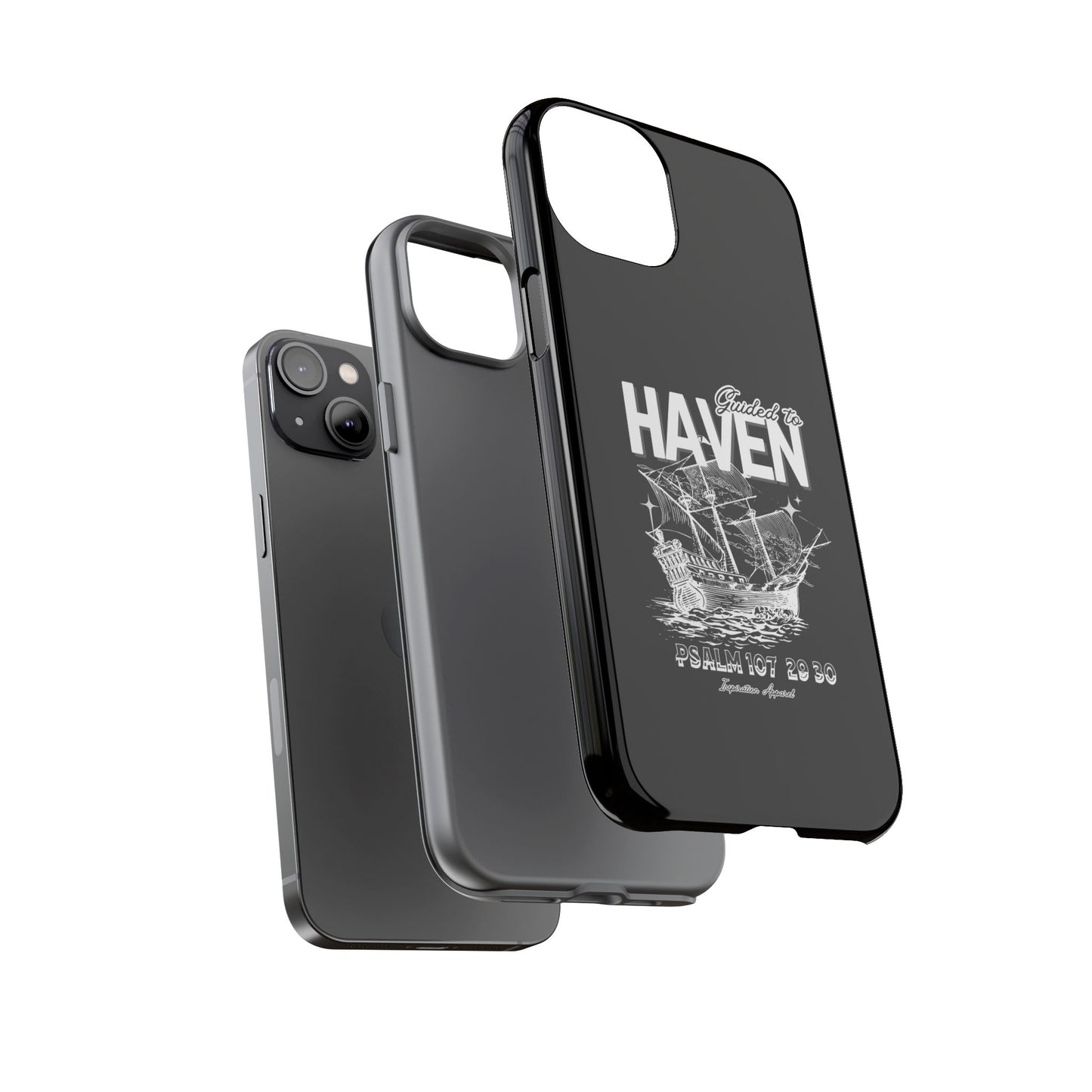 Guided to Haven Psalm 107:29–30 Stylish Phone Case