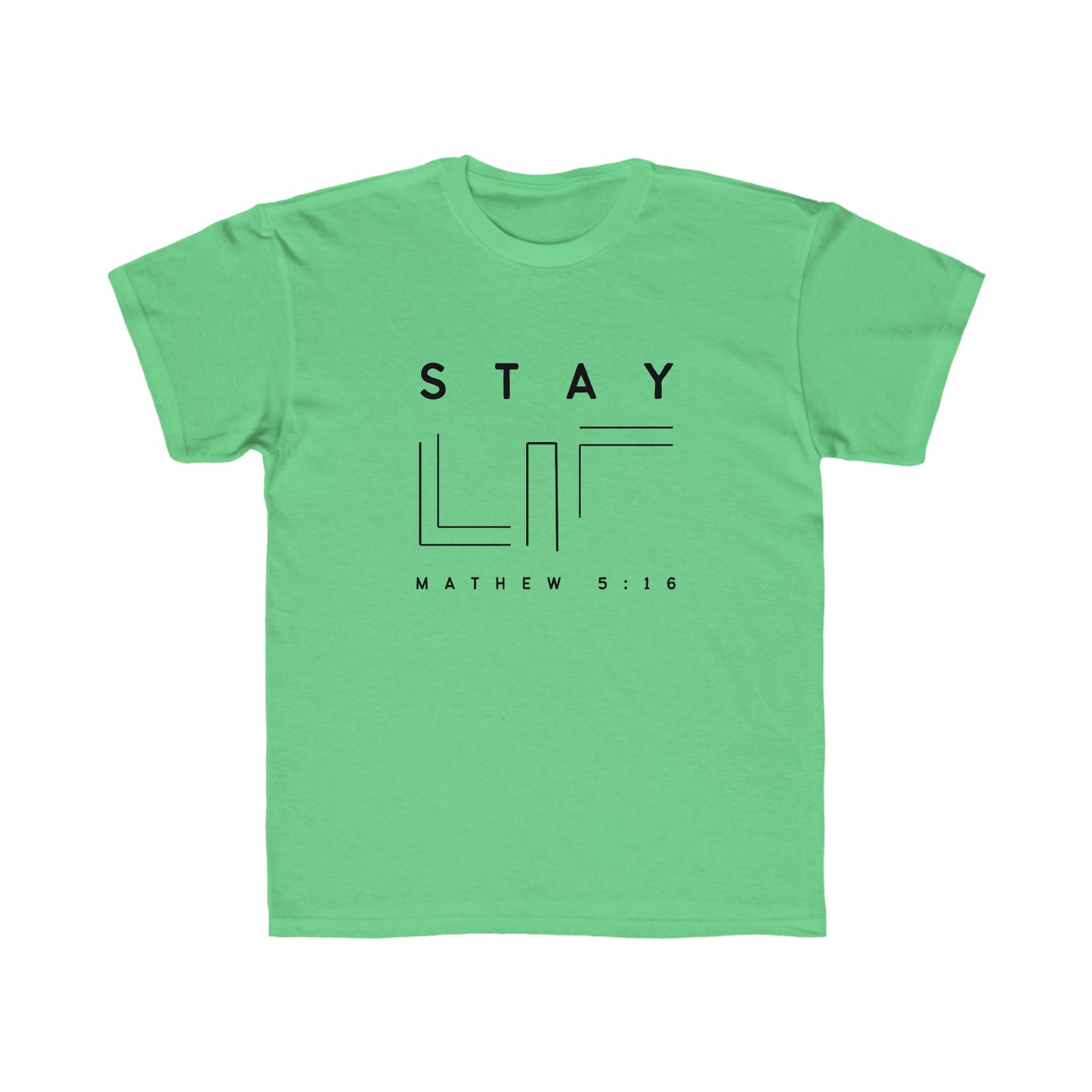 MATHEW 5:16 Stay Lit Kids Regular Fit Tee