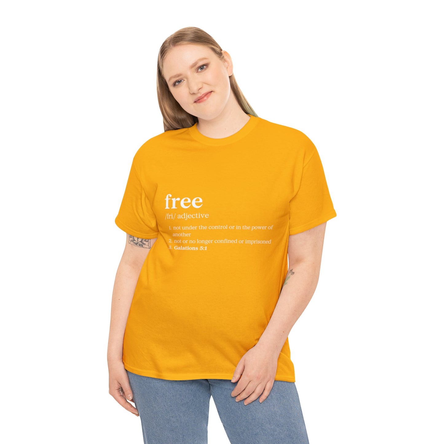 FREE -Galatians 5:1  Unisex Heavy Cotton Tee