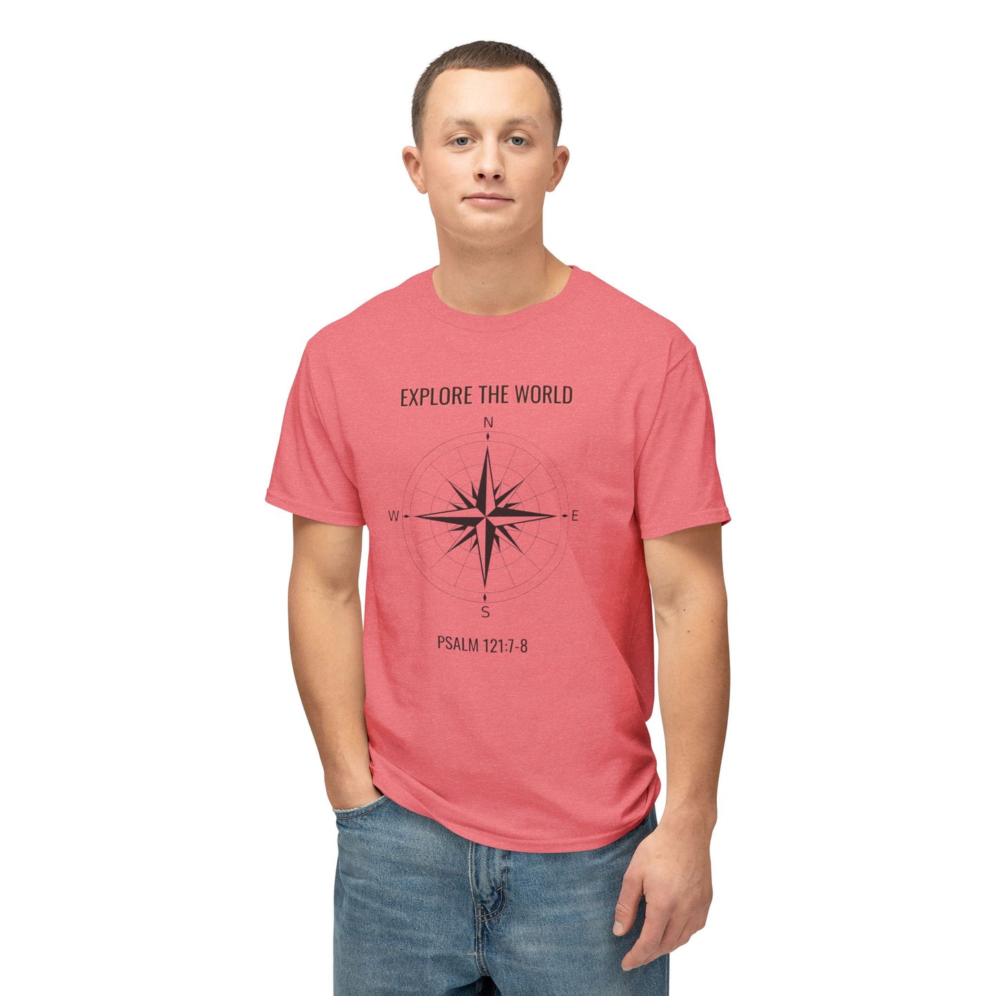 Explore The World Psalm 121:7-8Unisex HD Cotton™ T-shirt