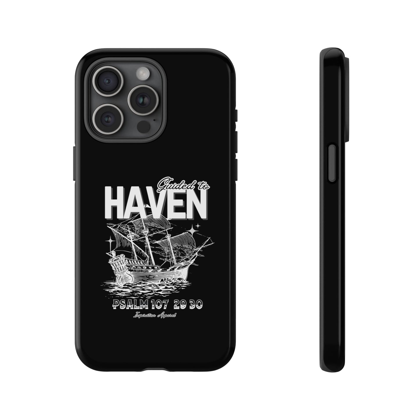 Guided to Haven Psalm 107:29–30 Stylish Phone Case