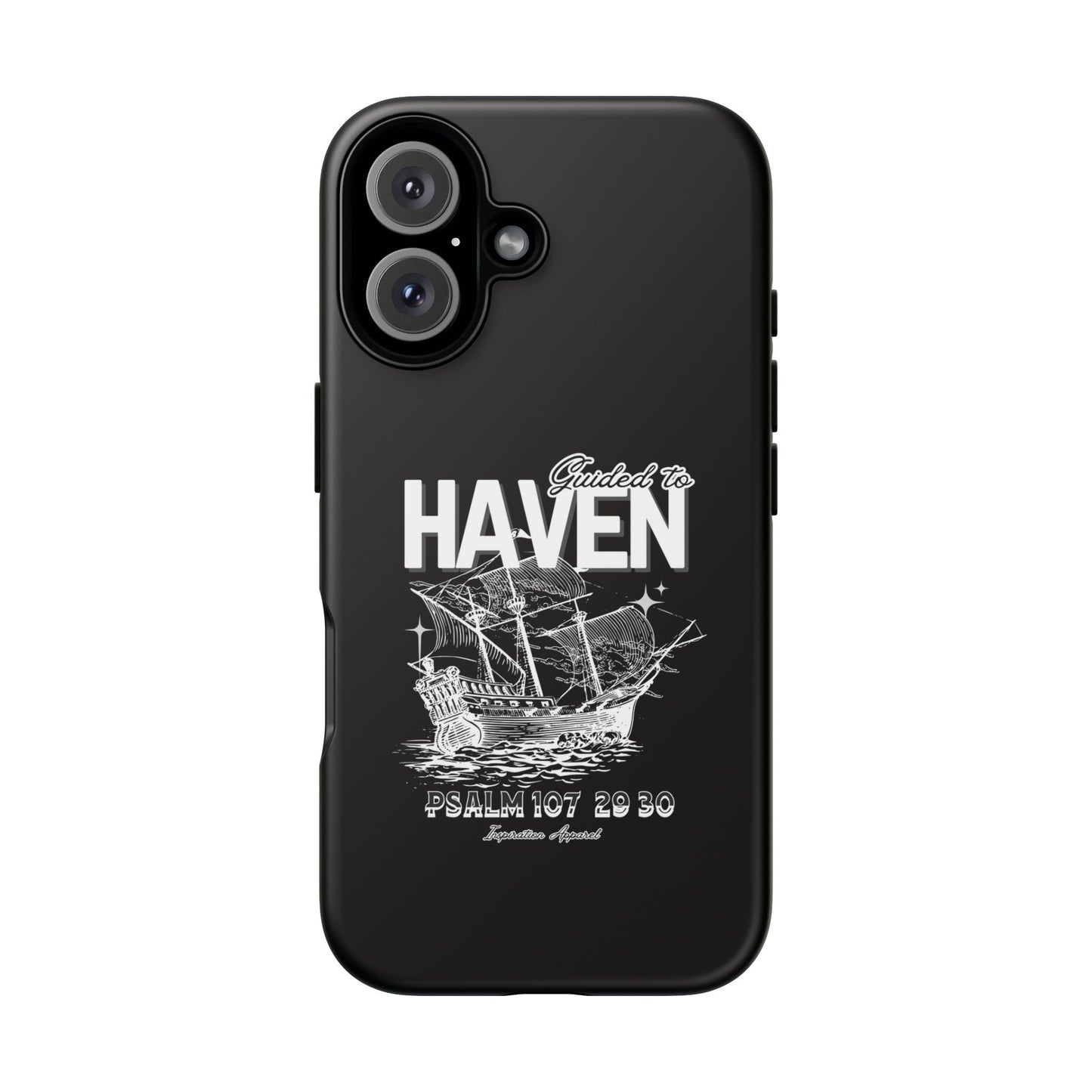 Guided to Haven Psalm 107:29–30 Stylish Phone Case