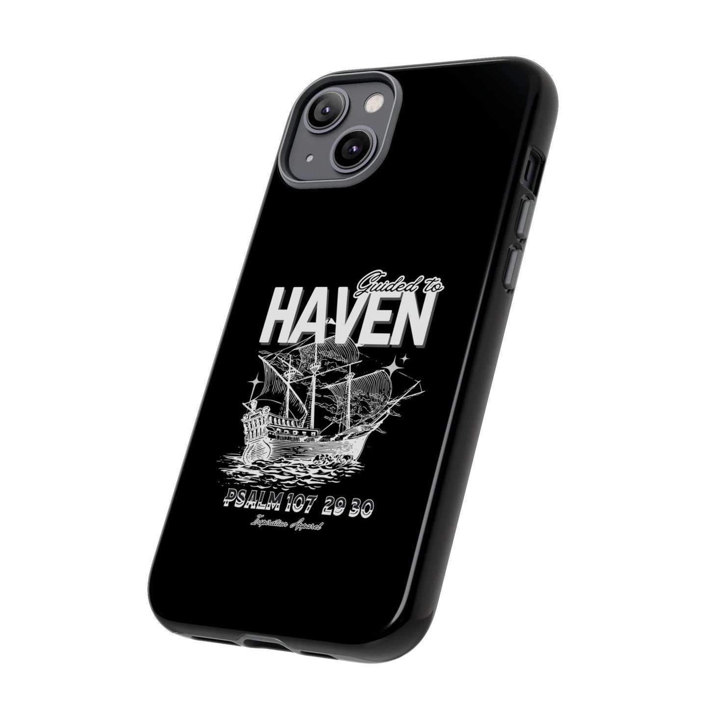 Guided to Haven Psalm 107:29–30 Stylish Phone Case