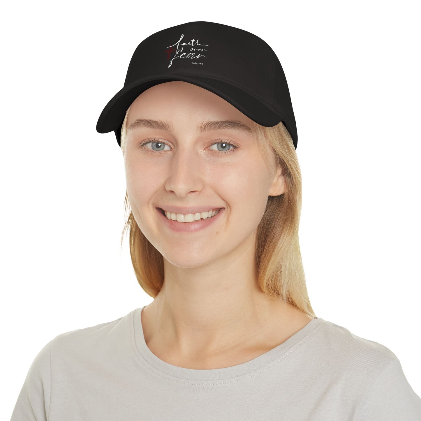Ladies Faith Over Fear Psalm 34:4 Baseball Cap