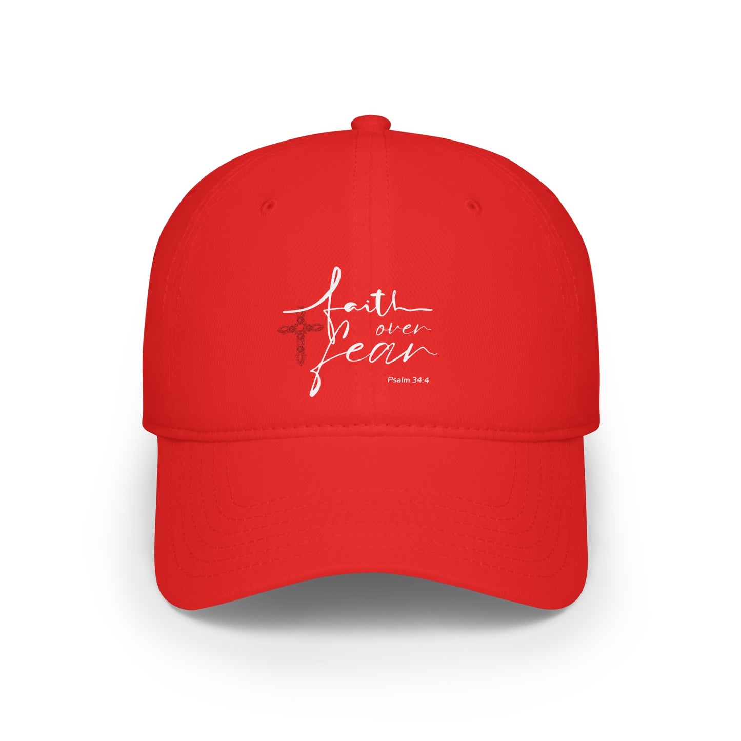 Ladies Faith Over Fear Psalm 34:4 Baseball Cap