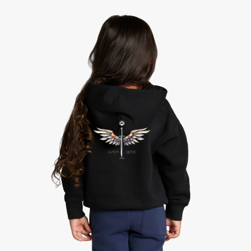 Kids Winged God's Army Hoodie — Relaxed Fit