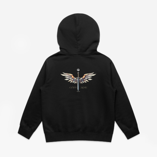 Kids Winged God's Army Hoodie — Relaxed Fit